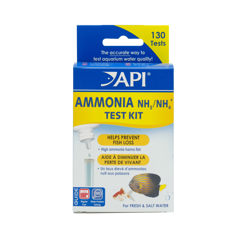 Kit de test d'ammoniac API, test liquide d'ammoniac pour aquarium avec deux flacons de réactif et nuancier