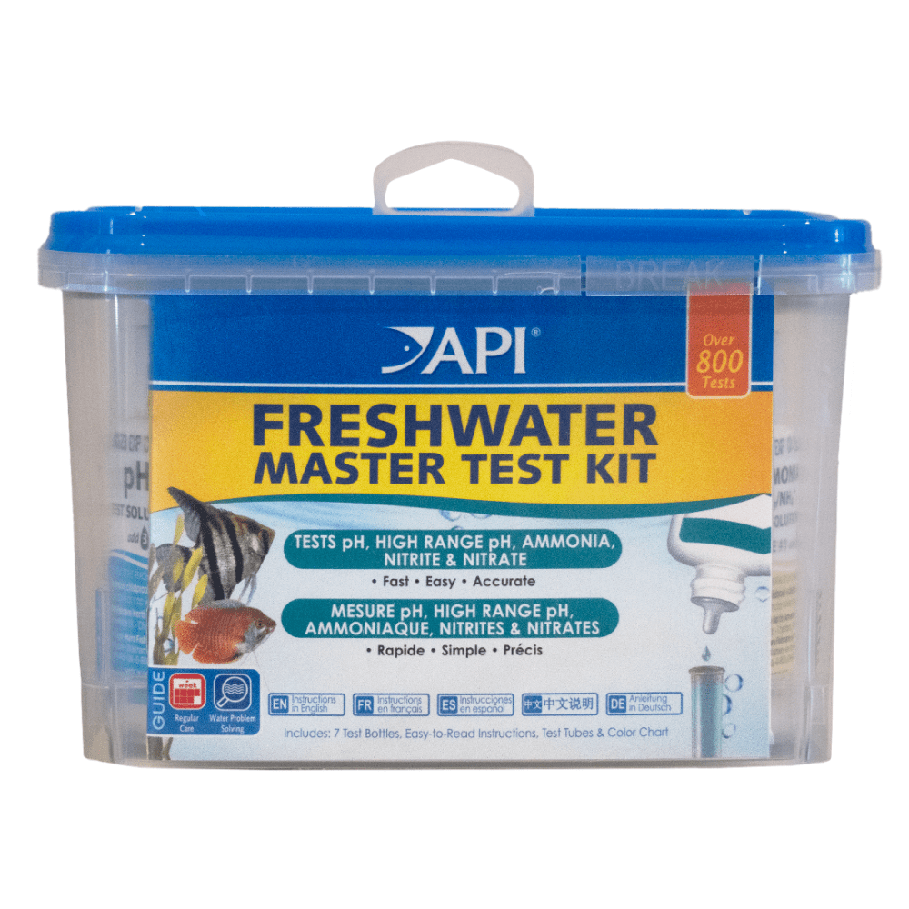Kit de test maître eau douce API, kit liquide de test de l'eau d'aquarium avec quatre réactifs
