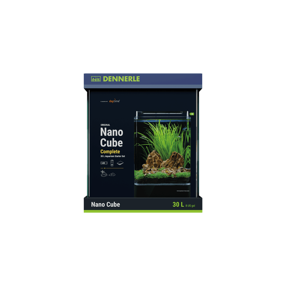 Aquarium d'aquascaping Dennerle Nano Cube Complete 30 litres avec vitre avant arrondie