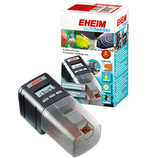 Distributeur automatique de nourriture programmable Eheim Everyday avec sa boîte