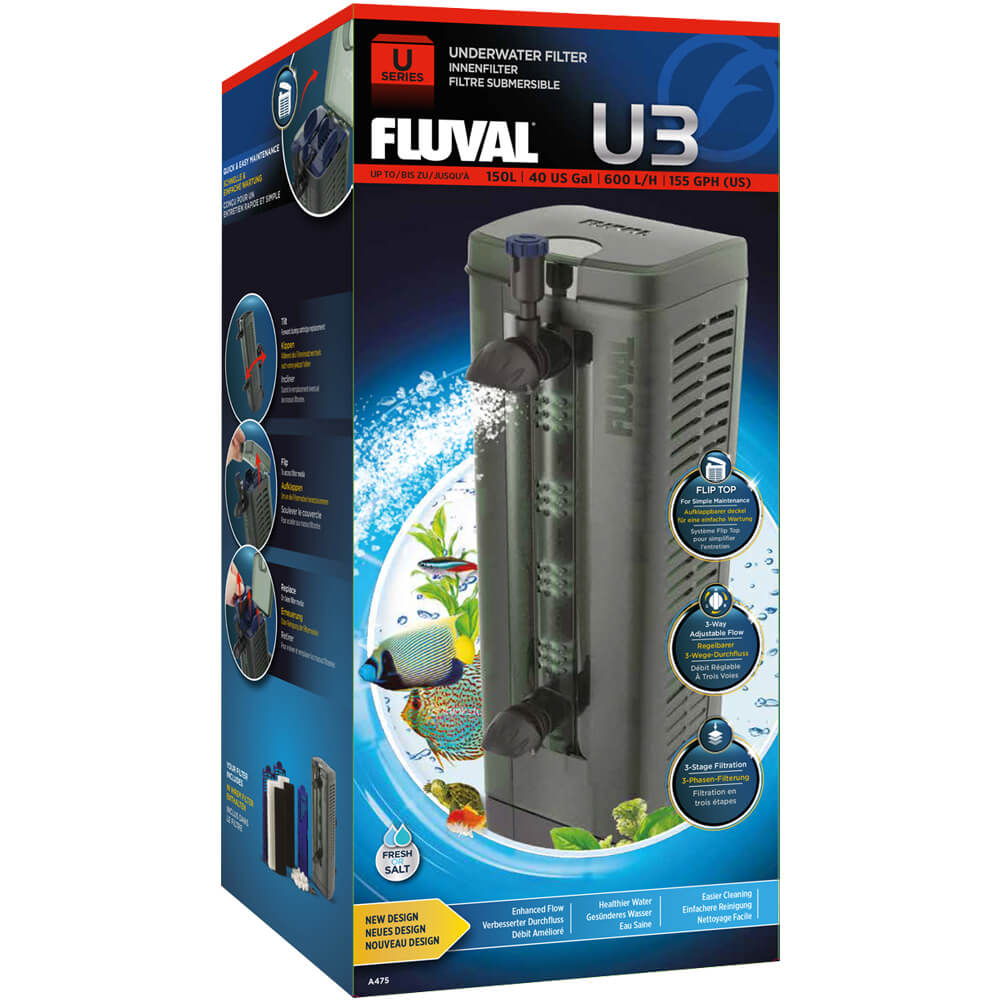 Filtre interne immergé pour aquarium Fluval U3