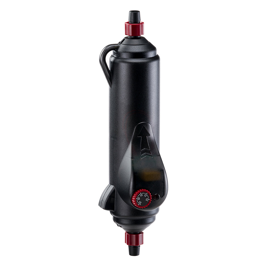Chauffage externe en ligne pour aquarium Hydor ETH 200 monté sur le tuyau d'un filtre externe