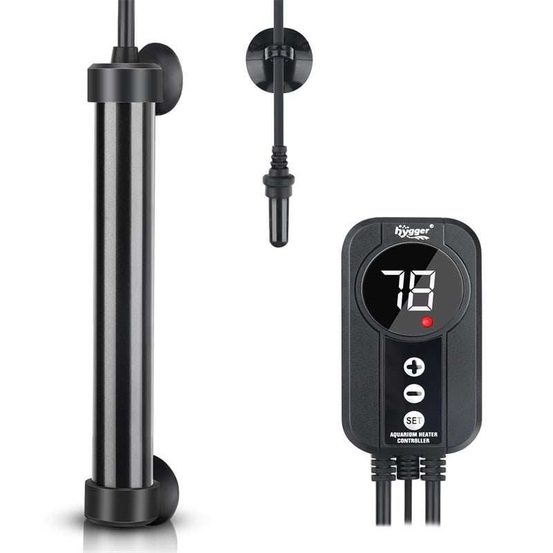 Chauffage en titane pour aquarium Hygger 200W avec contrôleur de thermostat numérique IC externe