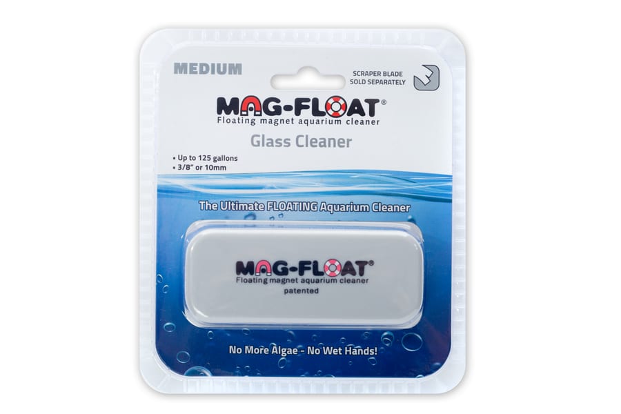 Nettoyeur magnétique flottant pour vitres d'aquarium Mag-Float 125 medium avec patin en feutre
