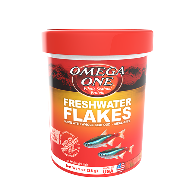 Boîte de nourriture pour poissons Omega One Freshwater Flakes en flocons