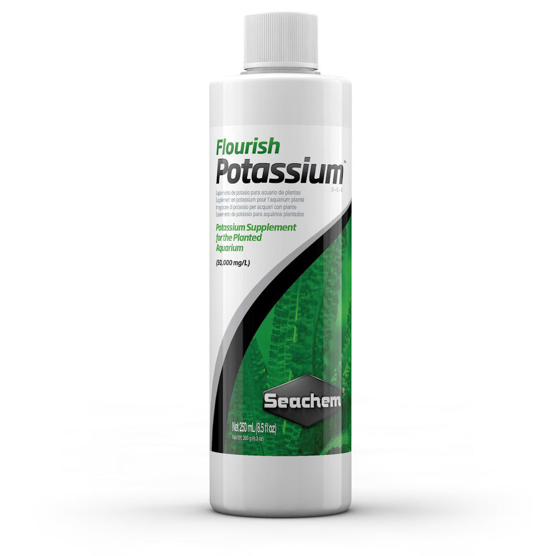 Supplément de potassium à élément unique Seachem Flourish Potassium 500 mL pour plantes d'aquarium