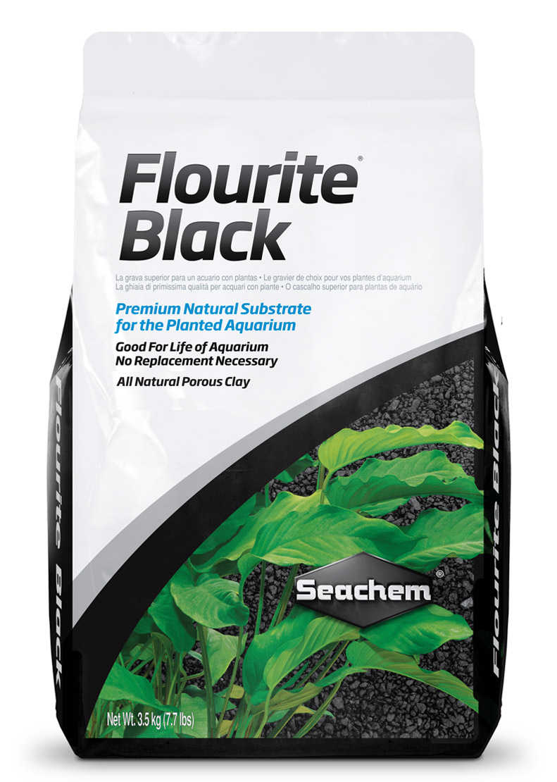 Substrat de gravier d'argile poreux Seachem Flourite Black pour aquariums plantés