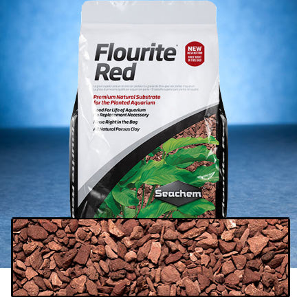 Substrat de gravier d'argile poreux Seachem Flourite Red pour aquariums plantés