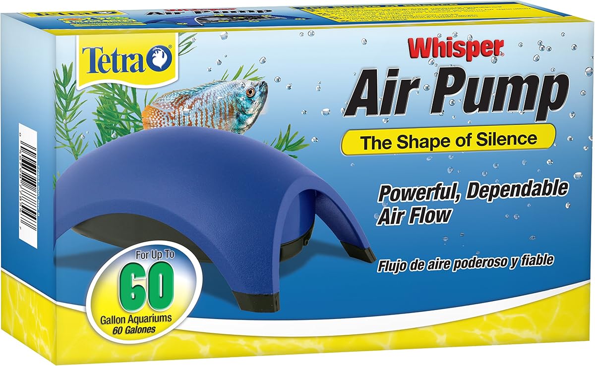 Pompe à air d'aquarium double sortie Tetra Whisper 60 pour aquariums de 40 à 60 gallons